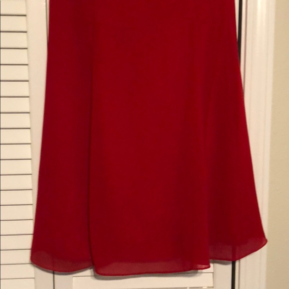 Stunning A-Line size 10 red dress with bow in back - Picture 3 of 8